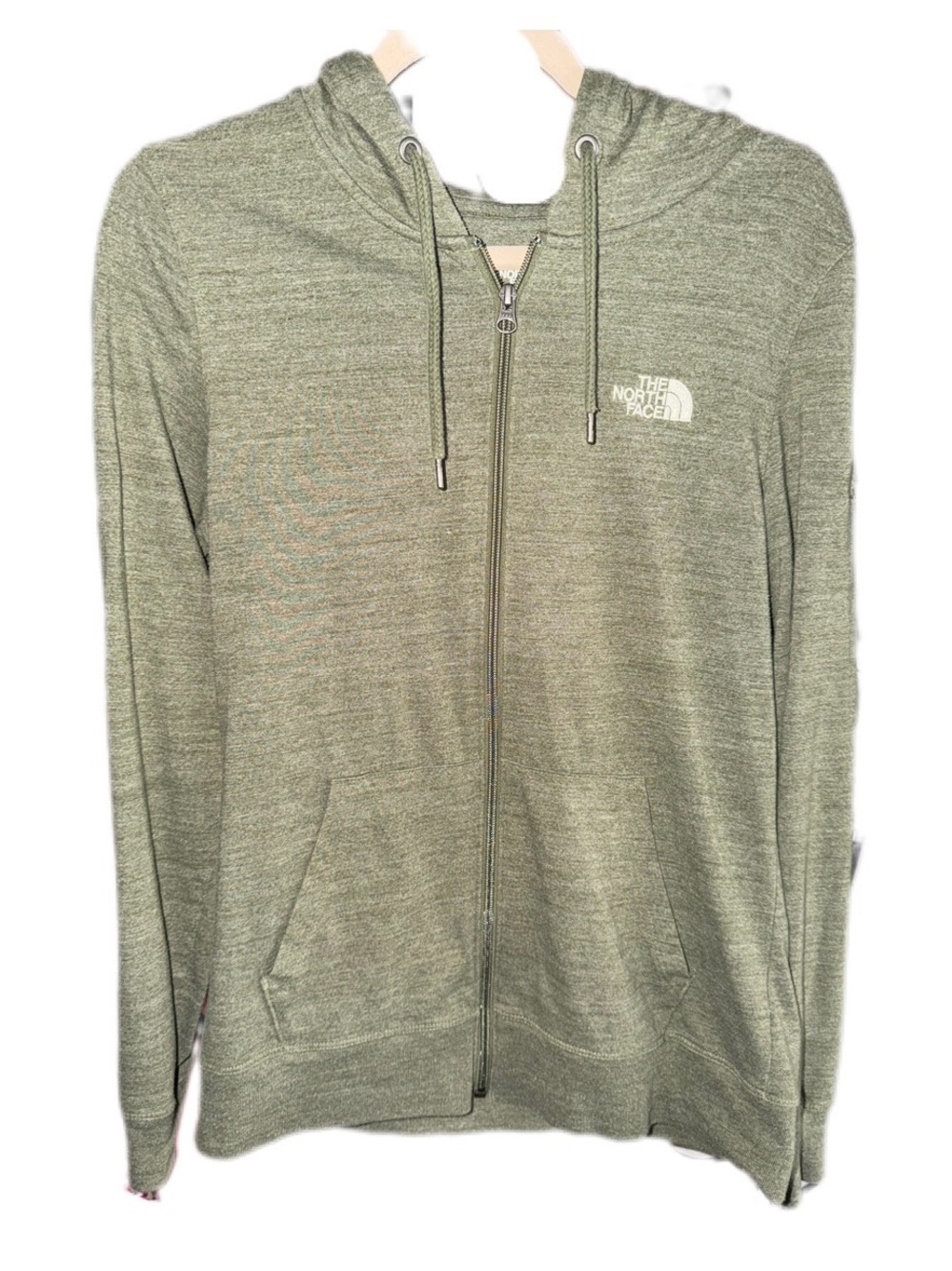 The North Face Olive Green Full-Zip Hoodie Sweater